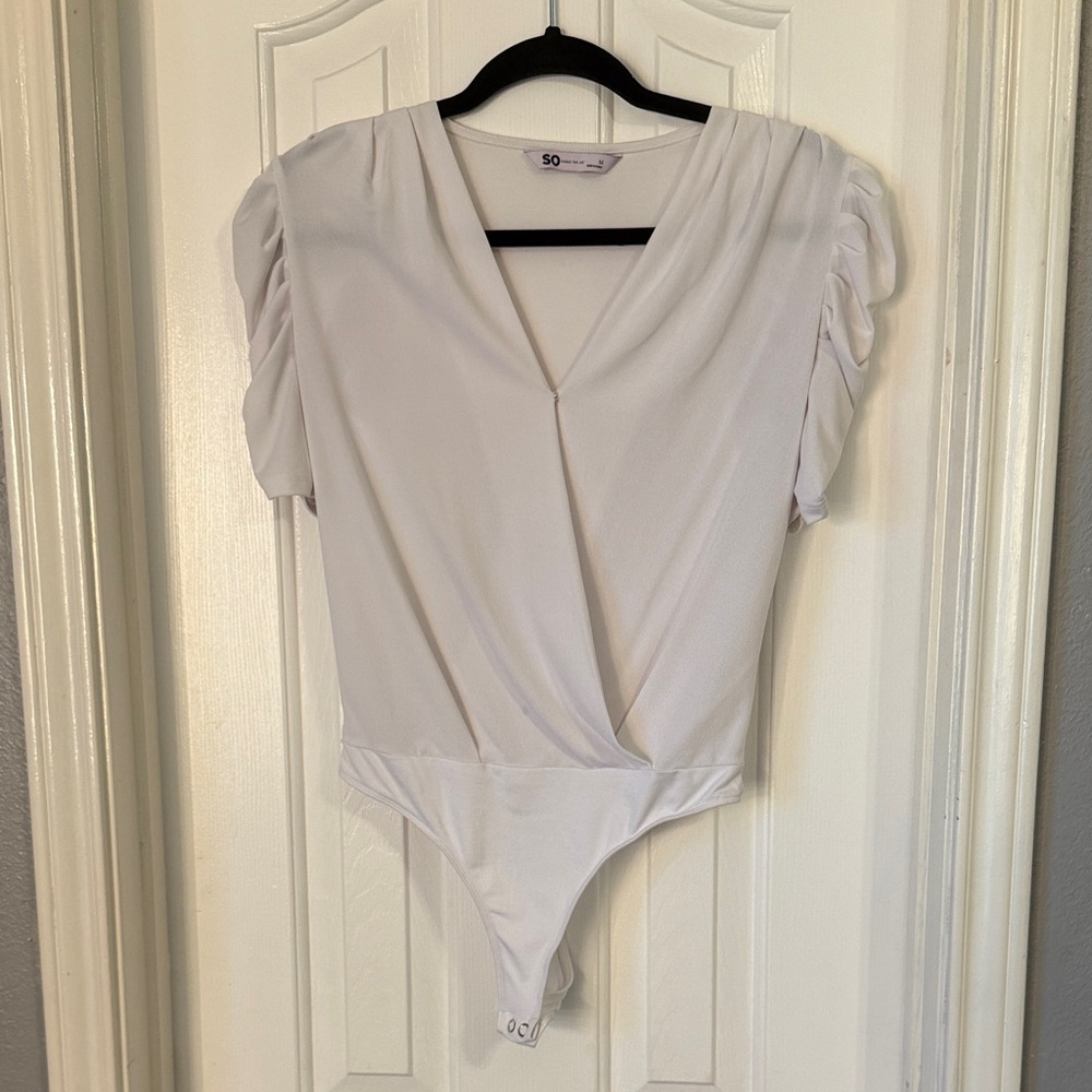 SO Women's Cream Wrap Bodysuit